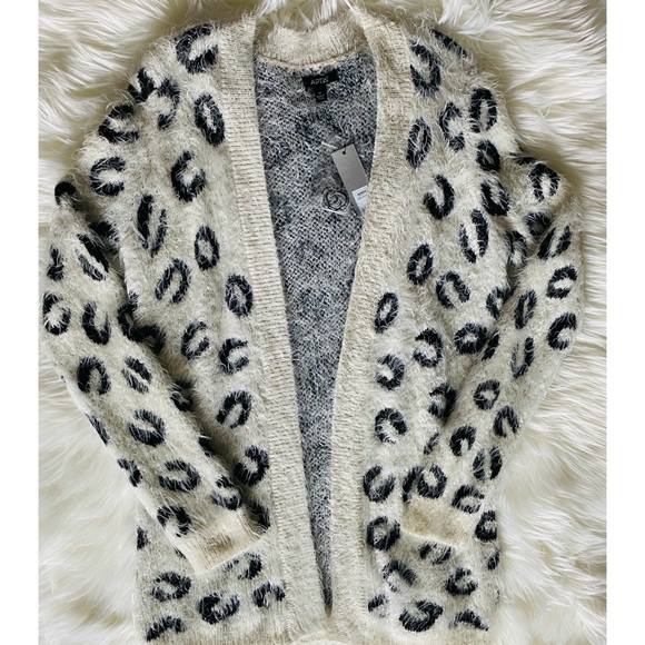 APT. 9 Cheetah Print Fuzzy Cardigan - Picture 7 of 7